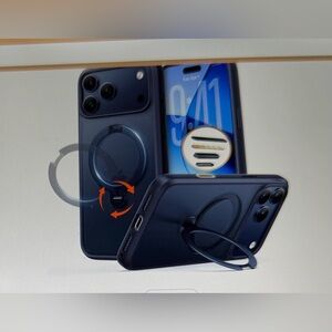 Torras blue protective phone case with stand NEW iPhone pro max 17